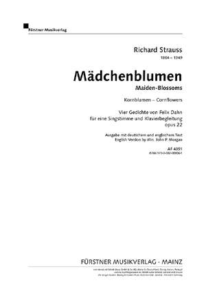Strauss, Richard: Maiden-Blossoms – Four Poems by Felix Dahn for Voice and Piano op. 22/1