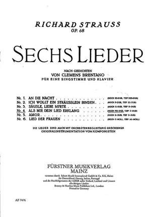 Strauss, Richard: Sechs Lieder nach Gedichten von Clemens Brentano op. 68/4