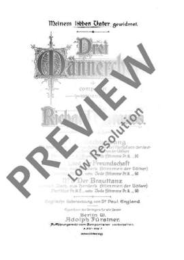 Strauss, Richard: Drei Männerchöre op. 45/1