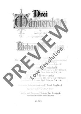 Strauss, Richard: Drei Männerchöre op. 45/3