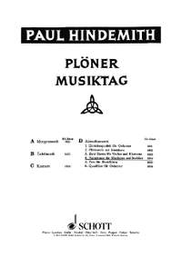 Hindemith, Paul: Plöner Musiktag