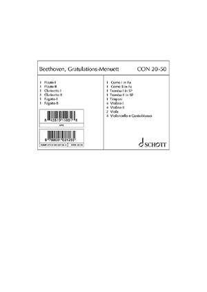 Beethoven, Ludwig van: Gratulations-Menuett op. posth.