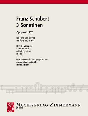 Schubert, Franz: 3 Sonatinas Heft 3 op. posth. 137 D 408