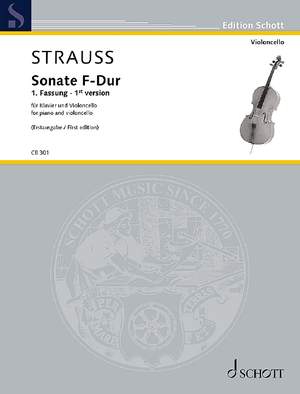 Strauss, Richard: Sonate F-Dur (First edition of 1st version)