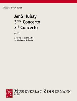 Hubay, Jenoe: 3. Concerto G minor op. 99