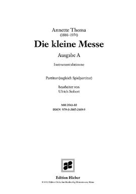 Thoma, Annette: Die Kleine Messe