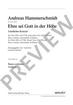 Hammerschmidt, Andreas: Glory to God in the highest heaven Product Image