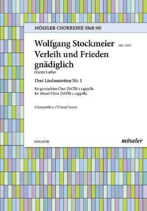 Stockmeier, Wolfgang: Three song motets 98 Wk 270