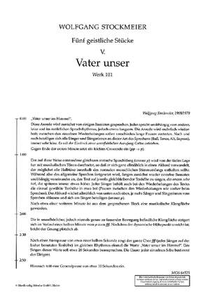 Stockmeier, Wolfgang: Five sacred pieces Wk 101