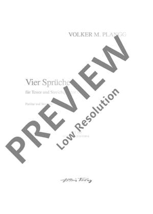 Plangg, Volker M.: Vier Sprüche