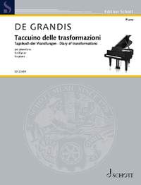 Grandis, Renato de: Diary of transformations, in form of a chaconne
