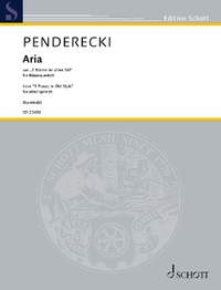 Penderecki, Krzysztof: Aria