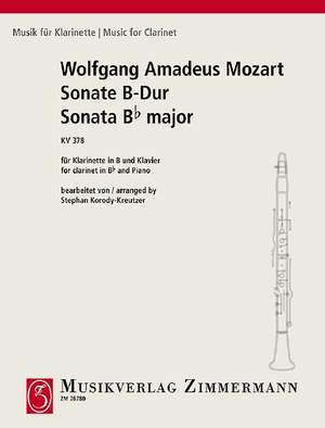 Mozart, Wolfgang Amadeus: Sonata B flat major KV 378