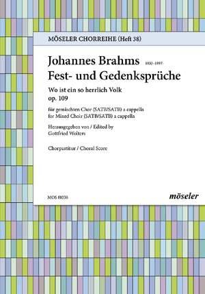 Brahms, Johannes: Festive and commemorative sayings 38 op. 109