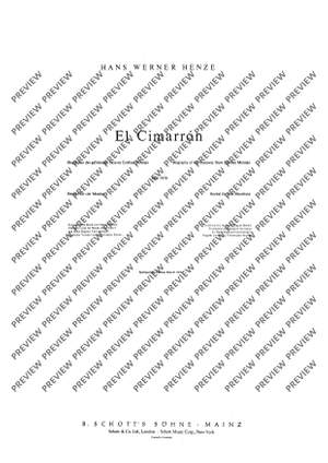 Henze, Hans Werner: El Cimarrón
