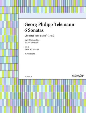 Telemann, Georg Philipp: Six sonatas op. 2 TWV 40:101-106