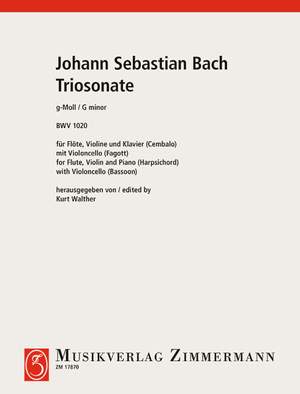 Bach, Johann Sebastian: Triosonata G minor BWV 1020