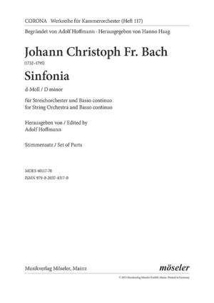 Bach, Johann Christoph Friedrich: Symphony D minor 117