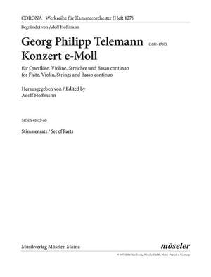 Telemann, Georg Philipp: Concerto E minor 127 TWV 52:e3