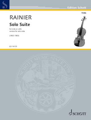 Rainier, Priaulx: Solo Suite