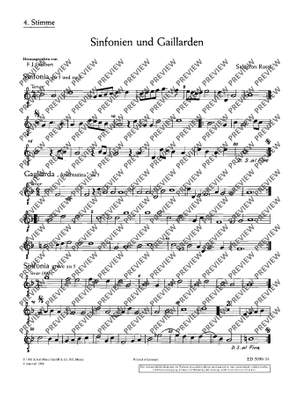 Rossi, Salomone de: Sinfonien und Gaillarden