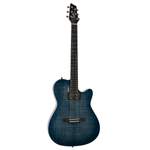 Godin A6 Ultra Electric Guitar - Denim Blue Flame Product Image