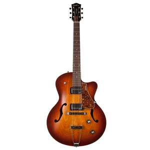 Godin 5th Avenue Semi-Acoustic Guitar - Cognac Burst Kingpin II HB