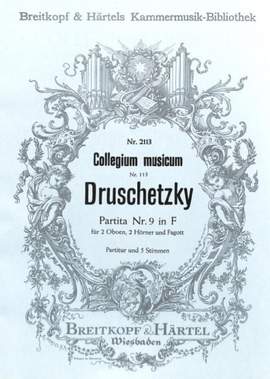 Druschetzky, G: Partita 9 in F-Dur F major