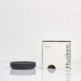 HuskeeCup Saucer 4-pack - Charcoal