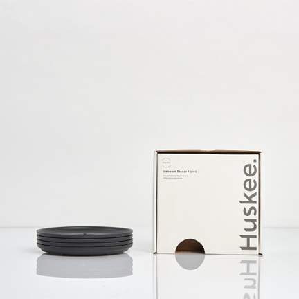 HuskeeCup Saucer 4-pack - Charcoal
