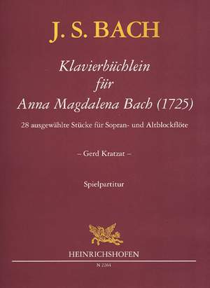 Bach, J S: Klavierbüchlein für Anna Magdalena Bach (1725)
