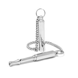 Acme 535 'Silent' brass dog whistle - nickel plated