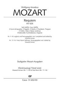 Mozart: Requiem,  KV 626  (Completed and Edited by Howard Arman)