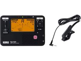 Korg TM-70C Tuner/Metronome with Contact Microphone Black