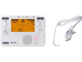 Korg TM-70C Tuner/Metronome with Contact Microphone White