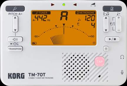 Korg TM-70T Tuner/Metronome White