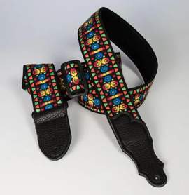 Franklin 2" Retro Folk Weave Guitar Strap - Blue/Orange
