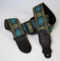 Franklin 2" Retro Folk Weave Guitar Strap - Turquoise