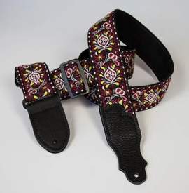 Franklin 2" Retro Folk Weave Guitar Strap - Red
