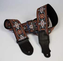 Franklin 2" Retro Folk Weave Guitar Strap - Orange