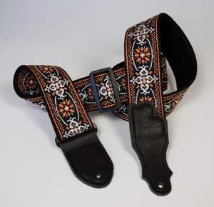 Franklin 2" Retro Folk Weave Guitar Strap - Orange