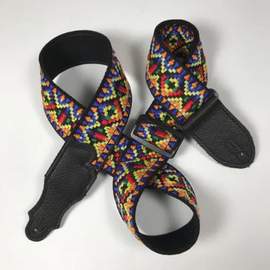 Franklin 2" Retro Folk Weave Guitar Strap - Multi Colour