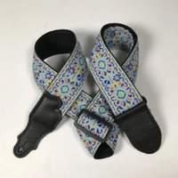 Franklin 2" Retro Folk Weave Guitar Strap - Light Blue