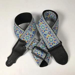 Franklin 2" Retro Folk Weave Guitar Strap - Light Blue