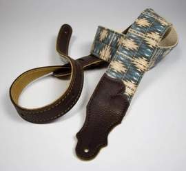 Franklin 2" Old Aztec Canvas Guitar Strap - Blue