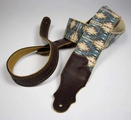 Franklin 2" Old Aztec Canvas Guitar Strap - Blue
