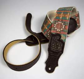 Franklin 2" Old Aztec Canvas Guitar Strap - Turquoise