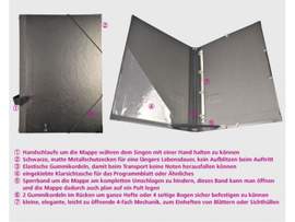 Notenmappe mit Ringmechanik + Halteschlaufe + Gummikordel