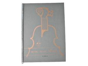 Music manuscript book spiral bound 12 staves