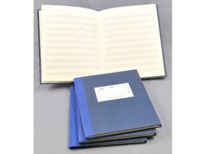 Music manuscript book handbound 10 staves
